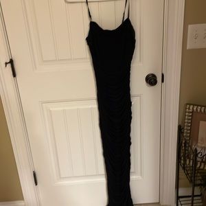 VENUS full length ruched dress
